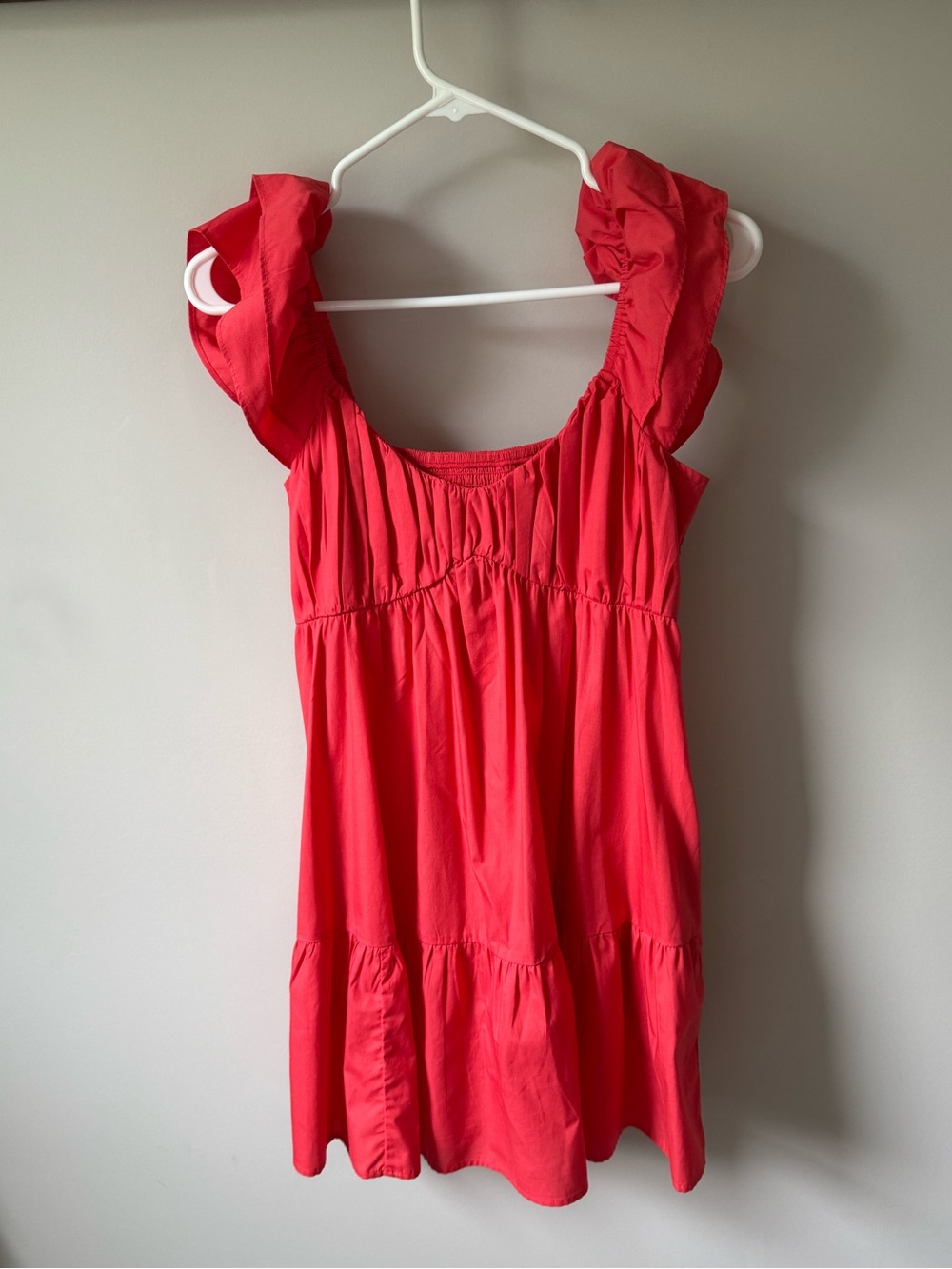 Abercrombie & Fitch Coral-Red Ruffle dress